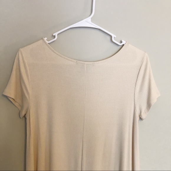 Forever 21 Ribbed T-Shirt Dress Cream - Picture 7 of 8